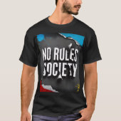 No Rules Society – Urban Grunge Typography Art T-shirt (Voorkant)