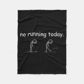 No Running Today Funny Marathon Runner Athlete Men Fleece Deken (Voorkant)