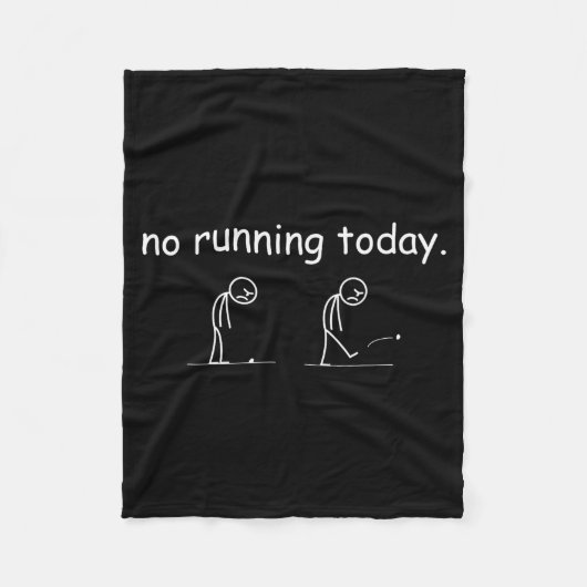 No Running Today Funny Marathon Runner Athlete Men Fleece Deken (Voorkant)