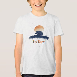 No Rush Hedgehog T-Shirt – Relaxed Natuur Graphic