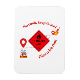 No Rush Keep It Cool Trucker Magneet