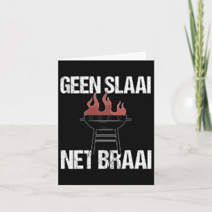 No Salad Just Braai - Grappig Afrikaans BBQ Quote  Kaart