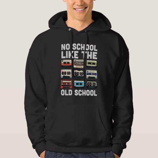 No School Like The Old School Cassette Mixtape Hoodie (Voorkant)