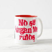 No se hagan los rulos - Taza Tweekleurige Koffiemok (Voorkant rechts)