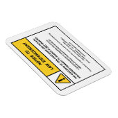 "No Search Without A Warrant" magneetteken (voor C Magneet (Rechterzijde)