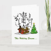 No Shack Like Home Ham Radio Kerst Kaart (Voorkant)
