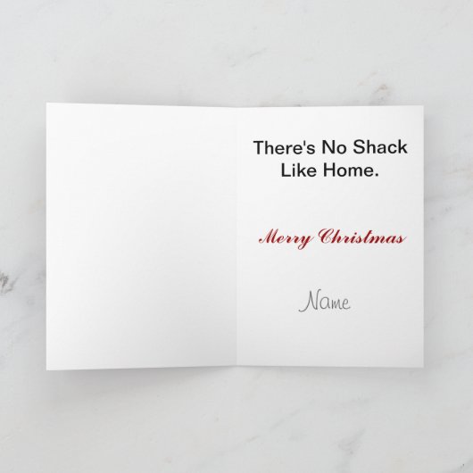 No Shack Like Home Ham Radio Kerst Kaart (Binnen)