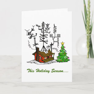 No Shack Like Home Ham Radio Kerst Kaart