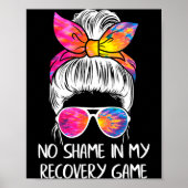 No Shame In My Recovery Game Sobriety Aa Na Anni  Poster (Voorkant)