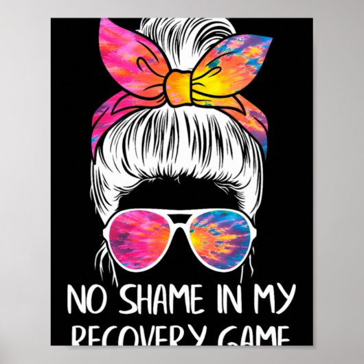No Shame In My Recovery Game Sobriety Aa Na Anni Poster (Voorkant)
