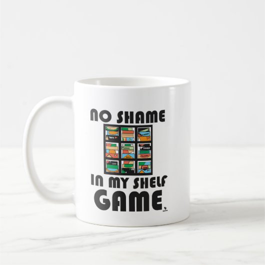 No Shame Shelf Game Leuk Gaming Motto Koffiemok (Links)
