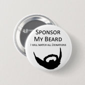 No-Shave November Pin Ronde Button 5,7 Cm (Voorkant /achterkant)