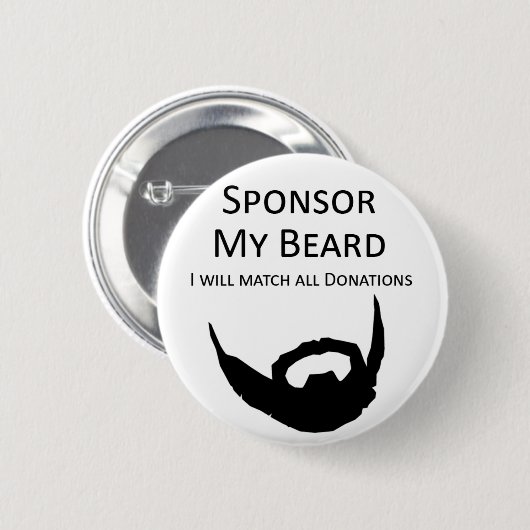 No-Shave November Pin Ronde Button 5,7 Cm (Voorkant /achterkant)