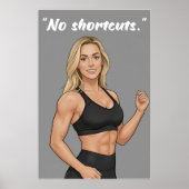 No Shortcuts – Fitness Motivation Poster (Voorkant)