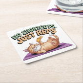 No Shortcuts. Just Reps Kartonnen Onderzetters (Schuin)