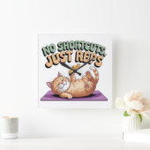 No Shortcuts. Just Reps Vierkante Klok (Huis)