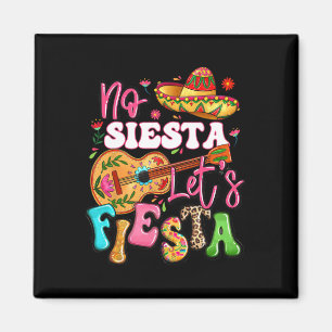 No Siesta Let's Fiesta Gitaar Cinco de Mayo Mexica Magneet
