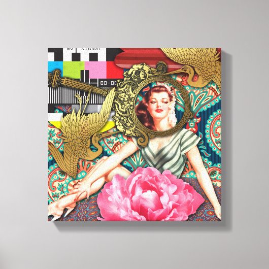 No-Signal - Cheeky Lady Canvas Afdruk (Voorkant)