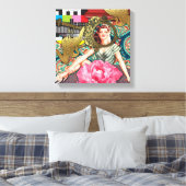 No-Signal - Cheeky Lady Canvas Afdruk (Insitu (Slaapkamer))