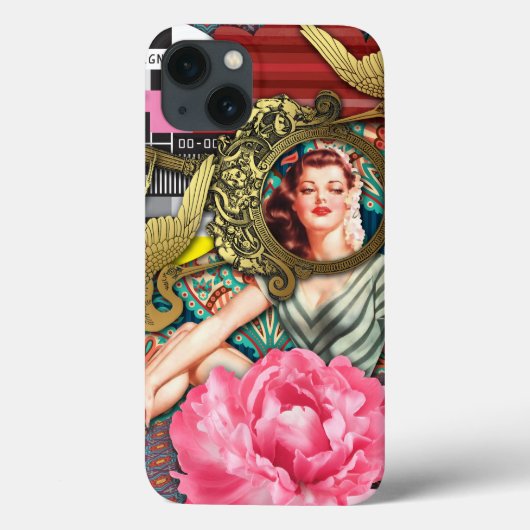 No-Signal - Cheeky Lady Digital Collage Case-Mate iPhone Case (Achterkant)