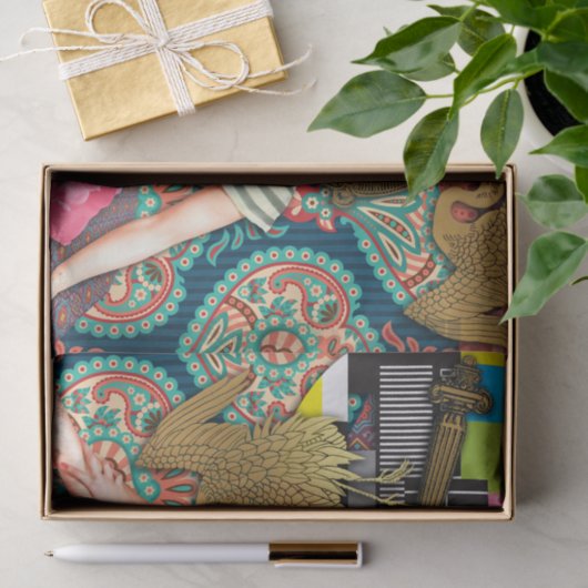 No-Signal - Cheeky Lady Digital Collage Tissuepapier (Geschenk)