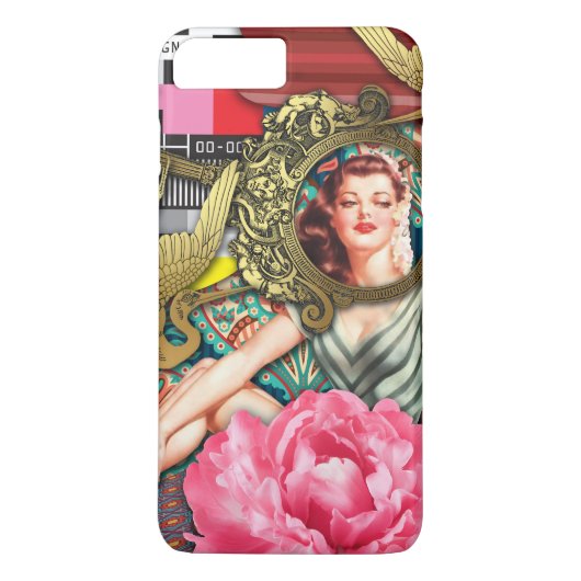 No-Signal - Cheeky Lady Digitale Collage Case-Mate iPhone Case (Achterkant)