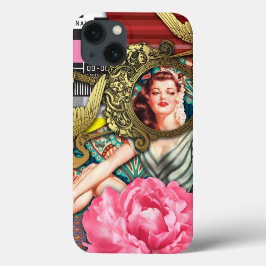 No-Signal - Cheeky Lady Digitale Collage Case-Mate iPhone Case (Achterkant)