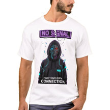 NO SIGNAL Cyberpunk Streetwear Motiverende TSHIRT