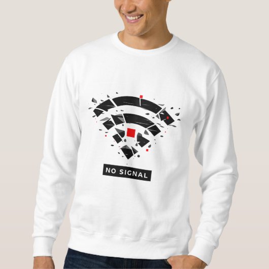 No Signal T-shirt – Abstracte Digitale Ontkoppelin (Voorkant)