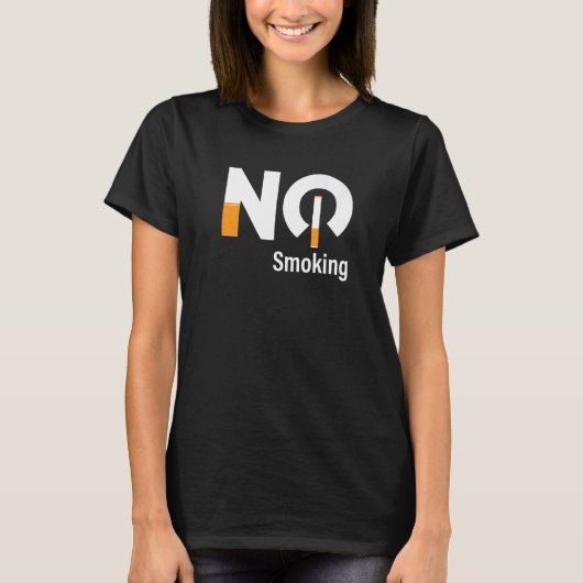 No Smoke Stop Smoking Healthy Life Quote T-shirt (Voorkant)