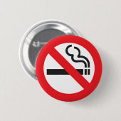 No smoking badge m ronde button 5,7 cm (Voorkant /achterkant)