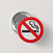 No smoking badge s ronde button 3,2 cm (Voorkant /achterkant)