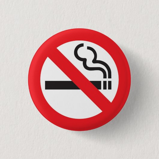 No smoking badge s ronde button 3,2 cm (Voorkant)