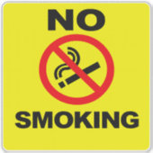 No Smoking Custom-Cut Vinyl Sticker (Voorkant)