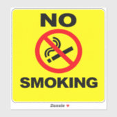 No Smoking Custom-Cut Vinyl Sticker (Vel)