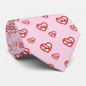 No smoking_heart_necktie stropdas (Opgerold)