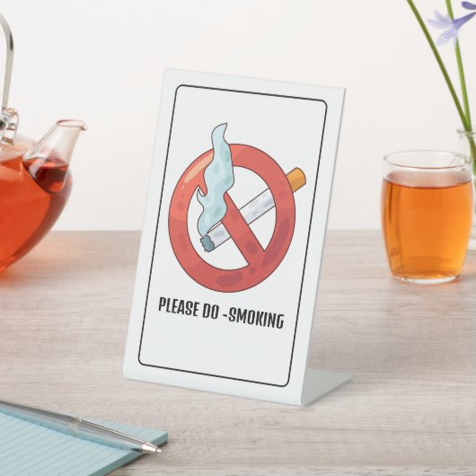 NO SMOKING IS PROIBITED  HERE RECLAMEBORD MET VOETSTUK (Insitu)