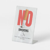 NO SMOKING IS PROIBITED HERE RECLAMEBORD MET VOETSTUK (Voorkant)