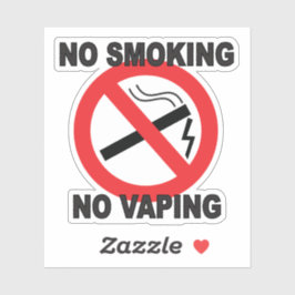 No Smoking No Vaping teken sticker voor het bedrij