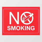 No Smoking Sign Rood Venster Cling Raamsticker (Vel)