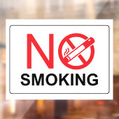 No Smoking Sign Wit Venster Cling Raamsticker (Vel 2)