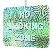NO SMOKING ZONE blauw & groen Luchtverfrisser (Links)