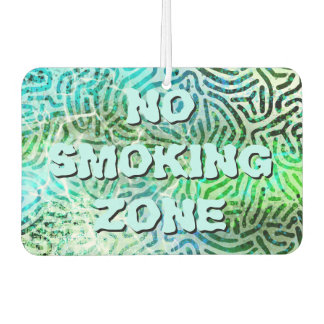 NO SMOKING ZONE blauw & groen Luchtverfrisser