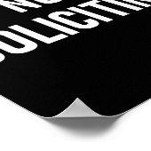 No Soliciting, Funny, Jokes, Sarcastic  Poster (Hoek)