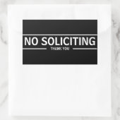 NO SOLICITING RECHTHOEKIGE STICKER (Tas)