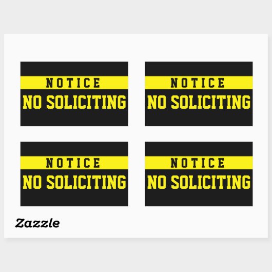 No Soliciting [Seal] Rechthoekige Sticker (Vel)