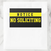 No Soliciting [Seal] Rechthoekige Sticker (Tas)