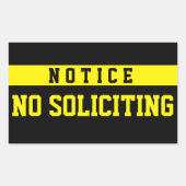 No Soliciting [Seal] Rechthoekige Sticker (Voorkant)