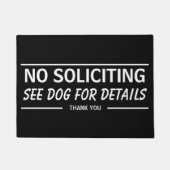 No Soliciting See Dog For Details Funny Deurmat (Voorkant)
