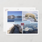 NO Spitsbergen - Svalbard - Fjord - Polar Beer - Briefkaart (Voorkant / Achterkant)